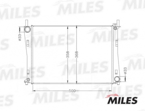 Радиатор ОЖ FORD FUSION/FIESTA MILES