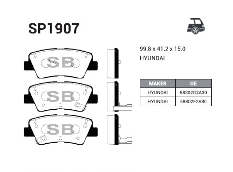 Колодки торм HYUNDAI SOLARIS 17-/KIA RIO 17-/CEED 12- задн SANGSIN (с отверстиями)