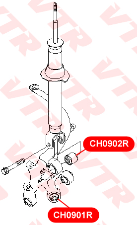 Сайлентблок рычага CHEVROLET EPICA зад подв в кулак продольн VTR CHAB-007