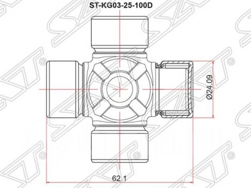 Крестовина кардана 24x64 SAT (sportage 10-/CX9/PILOT 09-15)