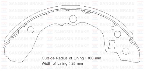 Колодки торм KIA RIO 00-05 зад SANGSIN GS8439