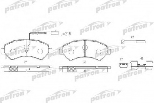Колодки торм FIAT DUCATO 06- зад диск PATRON GDB1682=2123800 (+PFK413)