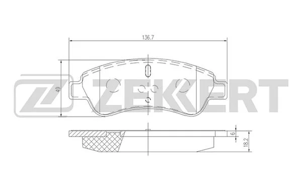 Колодки торм CITROEN/PEUGEOT пер ZEKKERT GDB1463