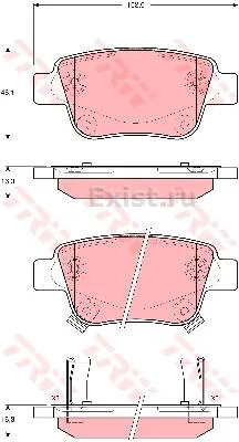 Колодки торм TOYOTA AVENSIS 03-09 зад REMSA GDB3337=2104702