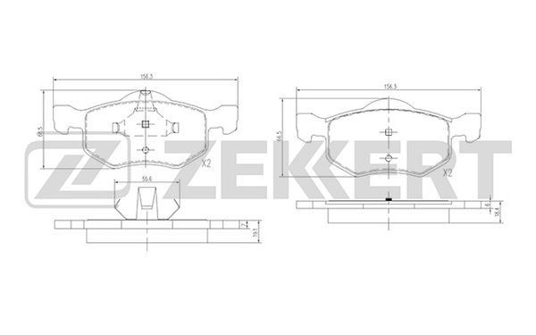 Колодки торм FORD ESCAPE/MAZDA TRIBUTE 3.0 пер ZEKKERT GDB1497