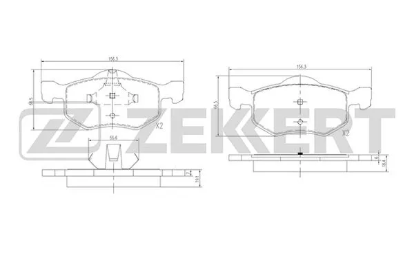 Колодки торм FORD ESCAPE/MAZDA TRIBUTE 3.0 пер ZEKKERT GDB1497