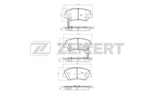 Колодки торм HYUNDAI ELANTRA 11-/CEED 12- пер ZEKKERT GDB3549