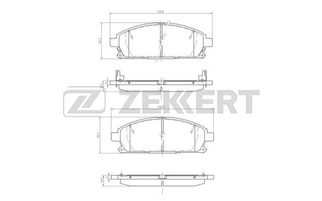 Колодки торм NISSAN X-TRAIL T30/PATHFINDER R50 пер ZEKKERT GDB3293=267402