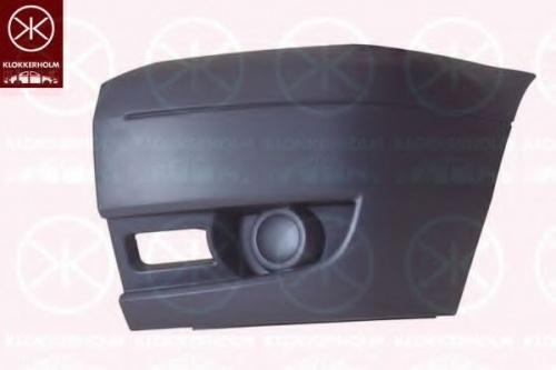 Бампер FORD TRANSIT 06-14 пер лев часть TYC (+/-птф/черно-серый)