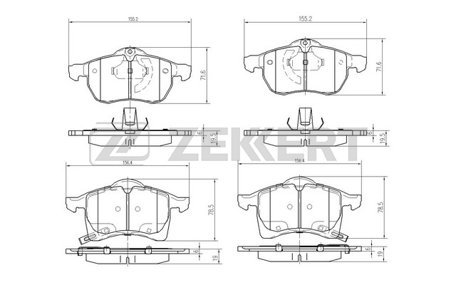 Колодки торм OPEL ASTRA H/ZAFIRA B пер ZEKKERT GDB1350