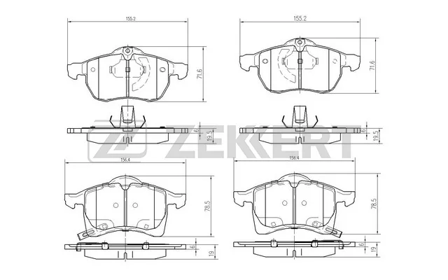 Колодки торм OPEL ASTRA H/ZAFIRA B пер ZEKKERT GDB1350