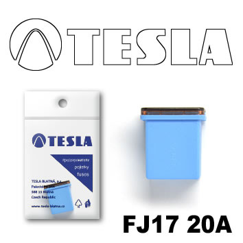 Предохранитель FJ17 020А (голубой) TESLA (низкий)