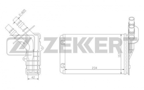 Радиатор отопителя RENAULT SYMBOL/CLIO ZEKKERT