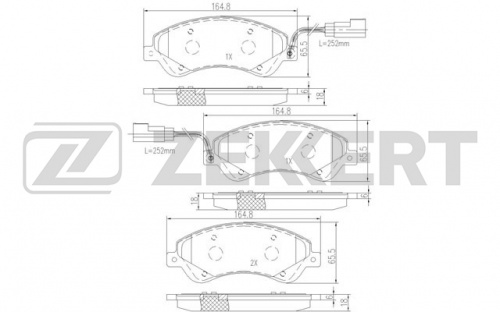 Колодки торм FORD TRANSIT 06- пер ZEKKERT GDB1723=2125102 (+PFK413)