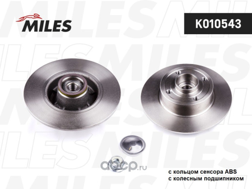 Диск торм RENAULT MEGANE II задн MILES (+подшип/+магнитное кольцо АБС)