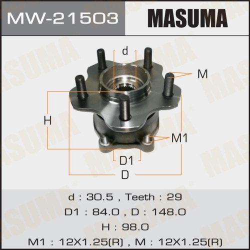 Подшипник ступичный NISSAN TEANA/MURANO Z51 задн MASUMA