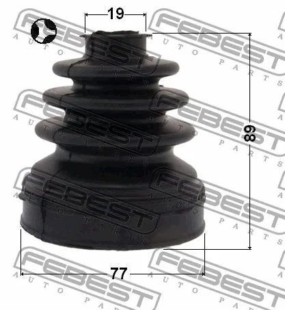 Пыльник ШРУСа FORD FOCUS II внутр FEBEST (19x77x89)