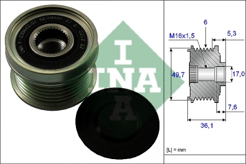 Шкив генератора SSANG YONG/MB INA
