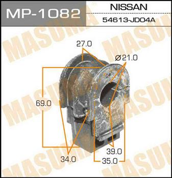 Втулка стаб NISSAN X-TRAIL T31/QASHQAI/JUKE пер MASUMA (21mm) NSB-T31F