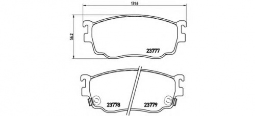 Колодки торм MAZDA 626 GF/GW пер HSB GDB3253