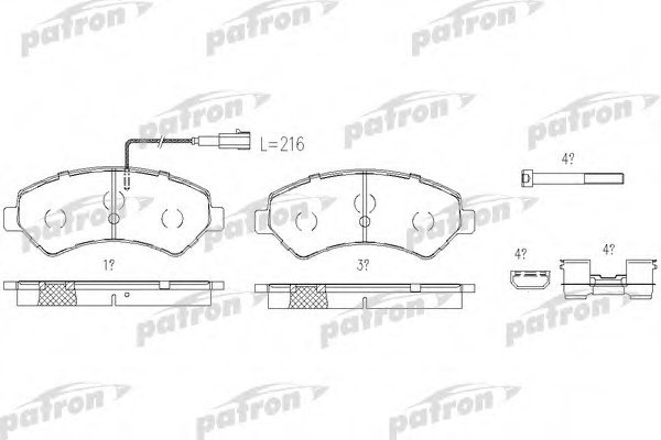 Колодки торм FIAT DUCATO 06- зад диск PATRON GDB1682=2123800 (+PFK413)
