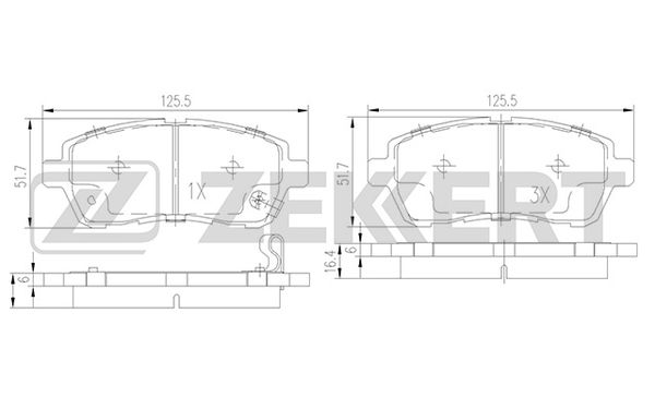 Колодки торм FORD FIESTA 08-/MAZDA 2 пер ZEKKERT GDB3437