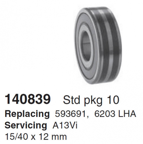Детали Генератора Подшип. Генератора 15x40x12 CARGO