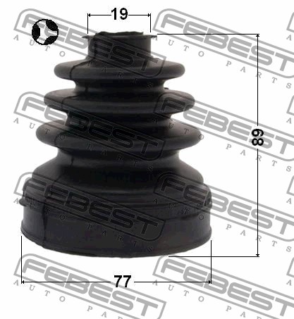 Пыльник ШРУСа FORD FOCUS II внутр FEBEST (19x77x89)