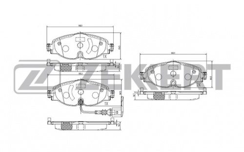 Колодки торм SKODA OCTAVIA A7/GOLF VII/Tiguan II пер ZEKKERT GDB1956