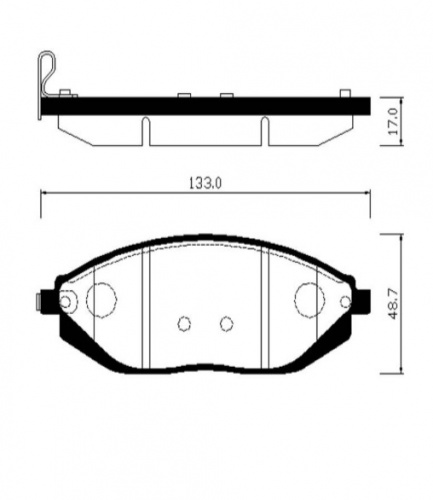 Колодки торм CHEVROLET SPARK 10- пер HSB GDB4606=SP1392=FPD18