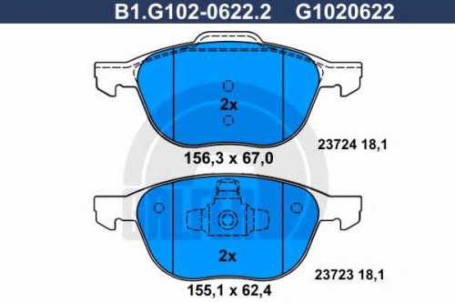 Колодки торм FORD FOCUS II/III/C-MAX/KUGA пер ZF Russia GDB1583