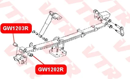 Сайлентблок рессоры GW DEER VTR (длинная)