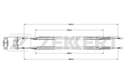 Трос ручника OPEL ASTRA H ZEKKERT