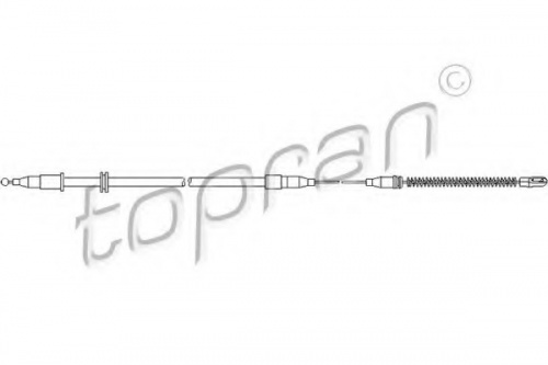 Трос ручника OPEL CORSA B лев HP