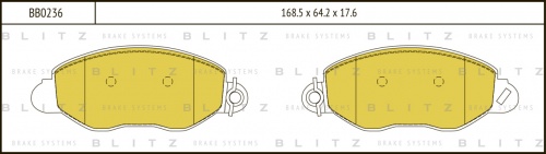 Колодки торм FORD TRANSIT 00-07 пер BLITZ GDB1461=277212