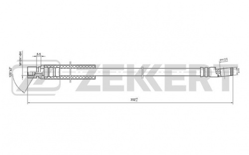 Шланг торм OPEL VECTRA A/ASTRA F/KADETT пер ZEKKERT 02729