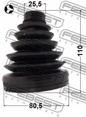 Пыльник ШРУСа Chevrolet Cruze/Orlando внутр FEBEST (25.5x80.5x110/трипоид)