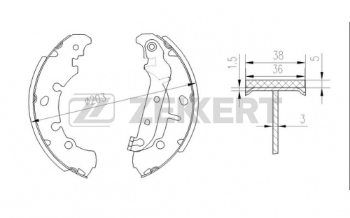 Колодки торм FORD FUSION 02-/FIESTA 02-08 зад ZEKKERT GS8742=413700