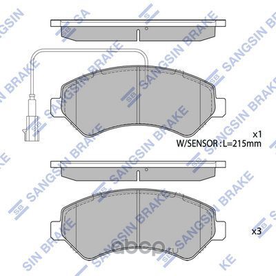 Колодки торм FIAT DUCATO 06- пер 16" MAXI SANGSIN GDB1703 (+PFK573)