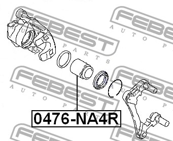 Поршень суппорта MITSUBISHI LANCER IX задн FEBEST