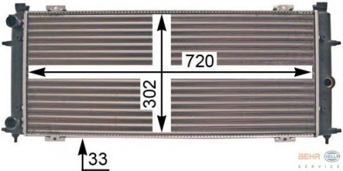 Радиатор ОЖ VW T4 90-92 SAT (720x302)
