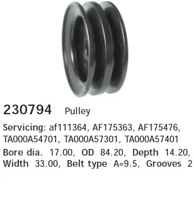 Шкив генератора HYUNDAI OE 230794=APA0794