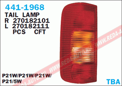 Фонарь зад. VW LT 96-06 прав