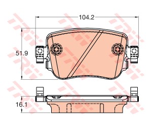 Колодки торм SKODA OCTAVIA A7 задн TRW GDB2042