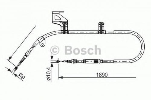 Трос ручника VW PASSAT 96-00 лев BOSCH