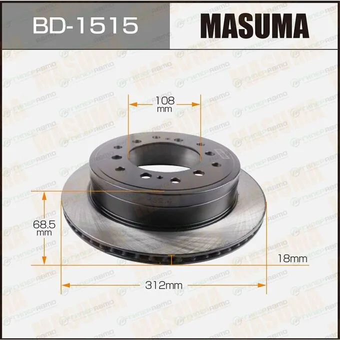 Диск торм TOYOTA LC150 задн MASUMA