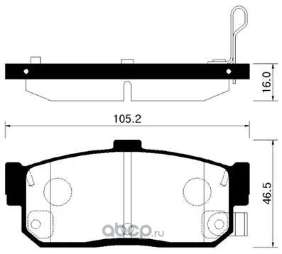 Колодки торм NISSAN MAXIMA/P10/N16 зад HSB GDB3181