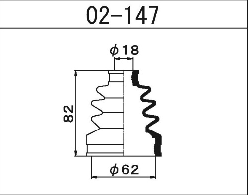 Пыльник ШРУСа КВАДРО MARUICHI (18x60x82) YAMAHA GRIZZLY внутр