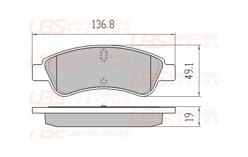 Колодки торм FIAT DUCATO 06- зад диск UBS GDB1682=2123800 (+PFK413)
