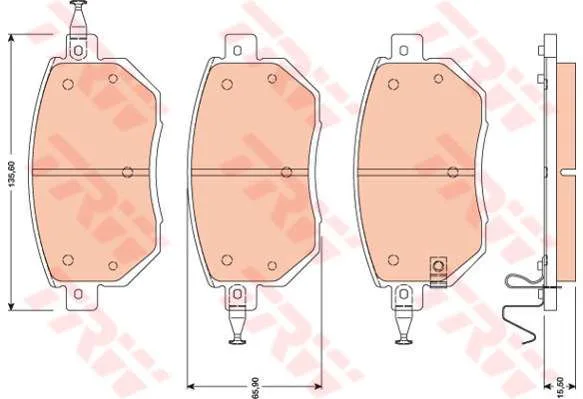 Колодки торм NISSAN/INFINITY пер TRW GDB3416
